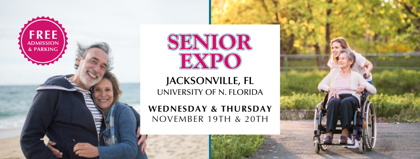 Senior Expo in Jacksonville, FL at UNF on Nov 19-20. Free admission and parking. Enjoy outdoor activities for seniors.